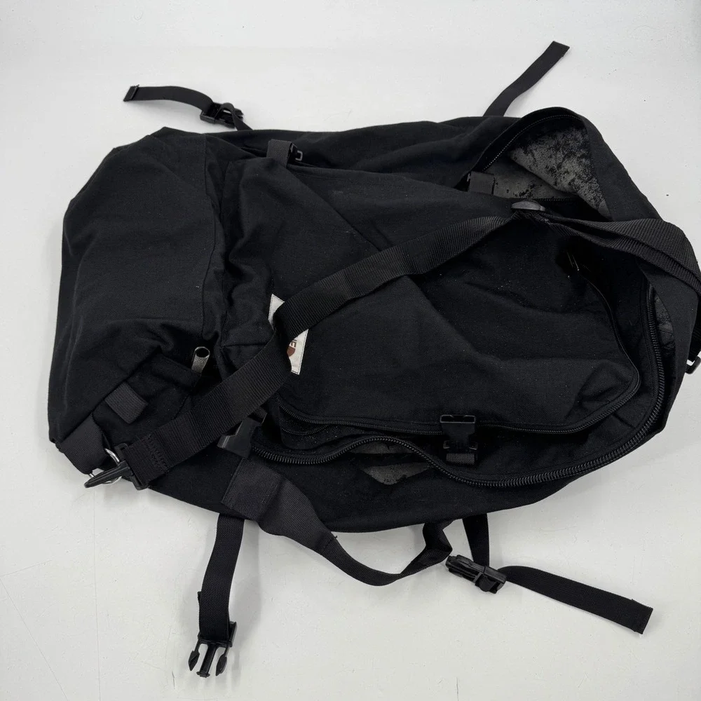Vintage 70's The North Face Black Canvas‎ Duffel Bag Travel Made in USA